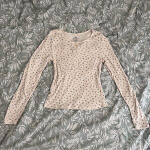 Pink Republic Floral Long Sleeve Cinch Top